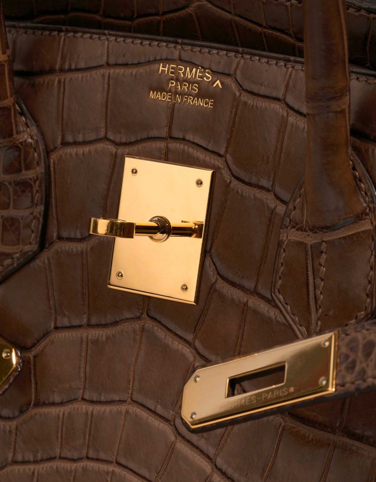 Hermès Birkin 35 MarronDInde Logo  | Sell your designer bag on Saclab.com