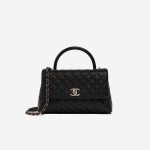 Chanel TimelessHandle Medium Black Front  | Sell your designer bag on Saclab.com