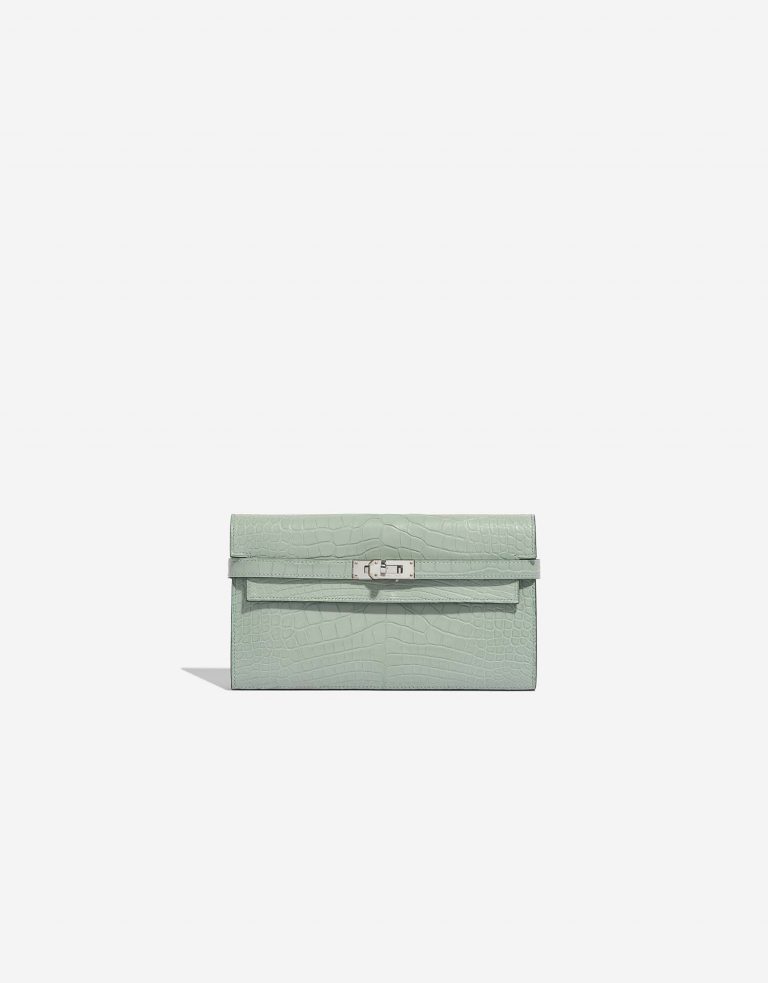 Hermès KellyWallet VertD'Eau Front  | Sell your designer bag on Saclab.com