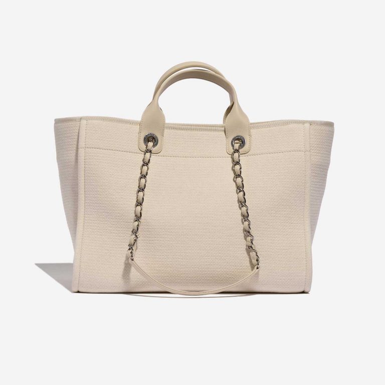 Chanel Deauville Medium Beige-White Back  | Sell your designer bag on Saclab.com