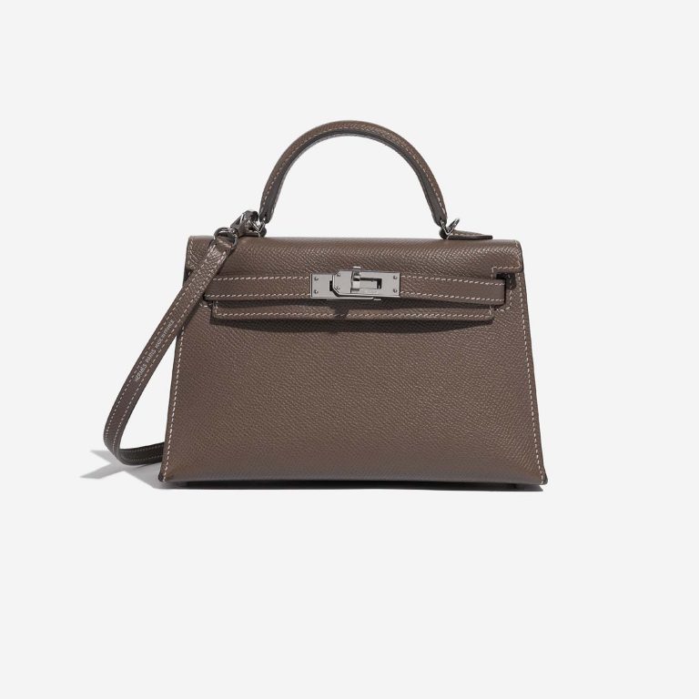 Hermès Kelly Mini Etoupe Front  | Sell your designer bag on Saclab.com