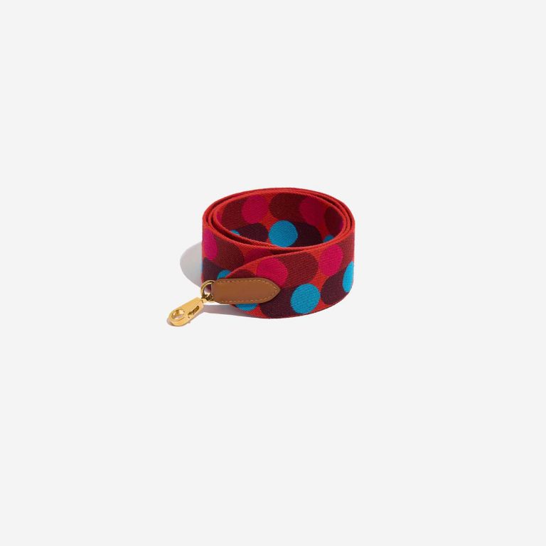 Hermès ShoulderStrap OneSize RougeDeCoer-BlueFrida-Gold Front  | Sell your designer bag on Saclab.com