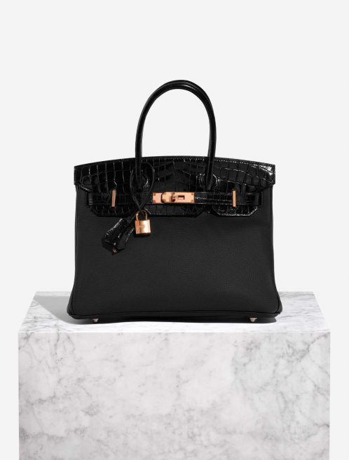Hermès Birkin 30 Black Front  | Sell your designer bag on Saclab.com