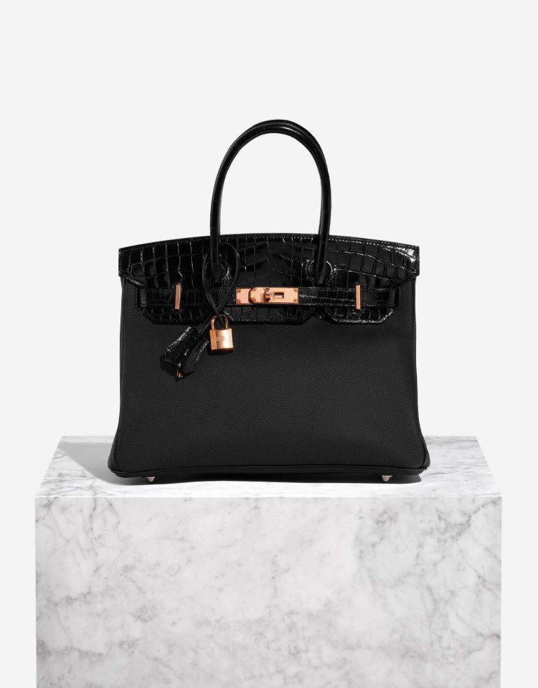 Hermès Birkin 30 Black Front  | Sell your designer bag on Saclab.com