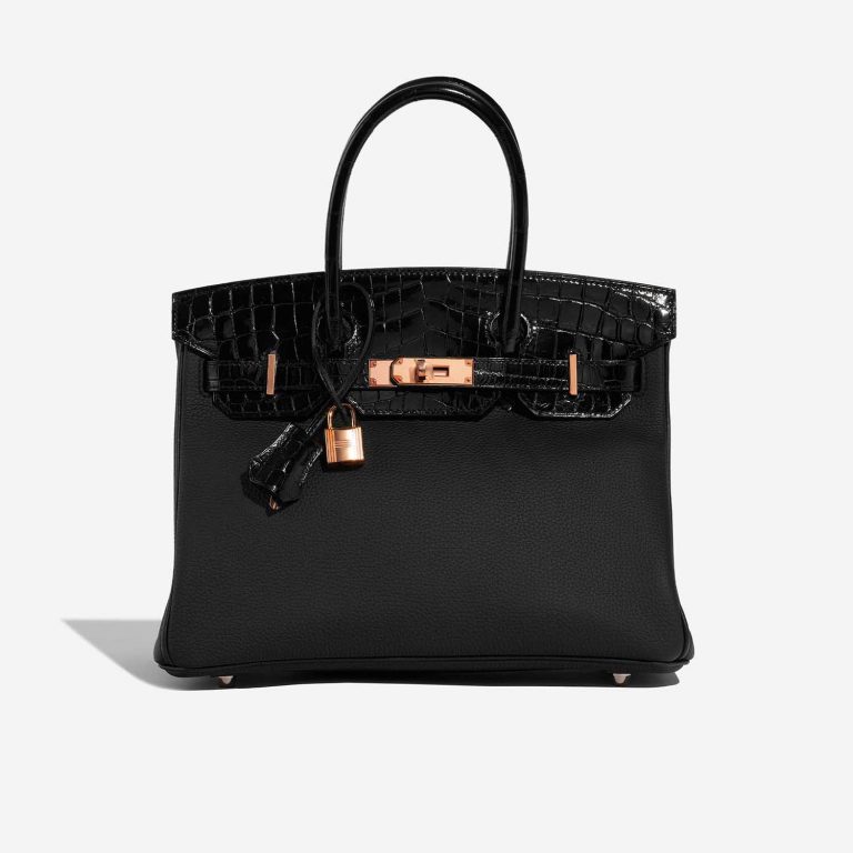 Hermès Birkin 30 Black Front  | Sell your designer bag on Saclab.com