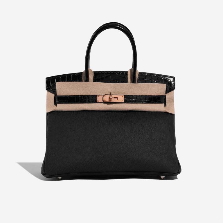 Hermès Birkin 30 Black Front Velt | Sell your designer bag on Saclab.com