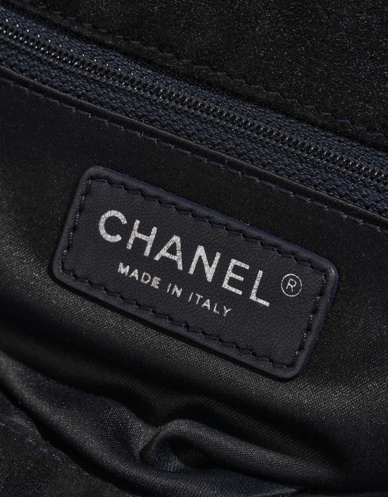 Chanel Timeless Medium DarkBlue Logo  | Sell your designer bag on Saclab.com