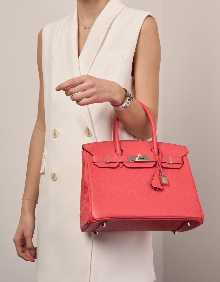 Hermès Birkin 30 RoseJaipur Sizes Worn | Sell your designer bag on Saclab.com