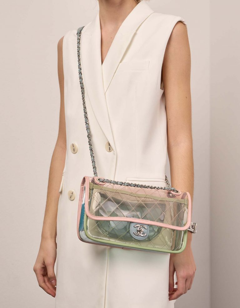 Chanel Timeless Medium Transparent Sizes Worn | Sell your designer bag on Saclab.com