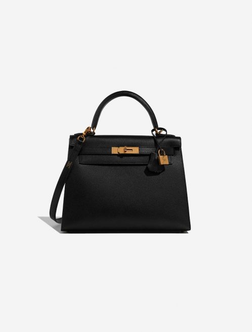 Hermès Kelly 28 Black Front  | Sell your designer bag on Saclab.com
