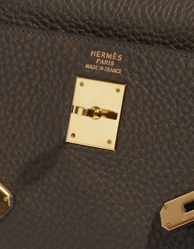 Hermès Kelly 35 Chocolate Logo  | Sell your designer bag on Saclab.com