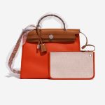 Hermès Herbag 31 OrangeMécano-Fauve-Ecru Front  | Sell your designer bag on Saclab.com