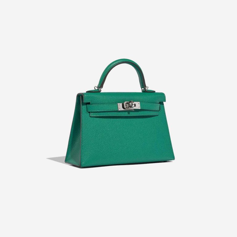 Hermès Kelly Mini VertJade-BlueParadise-BlueSaphire Side Front  | Sell your designer bag on Saclab.com