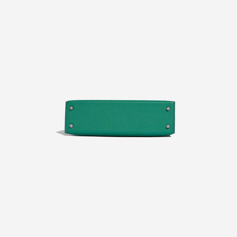 Hermès Kelly Mini VertJade-BlueParadise-BlueSaphire Bottom  | Sell your designer bag on Saclab.com