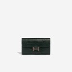 Hermès Constance LongWallet VertFonce-Ombre Front  | Sell your designer bag on Saclab.com