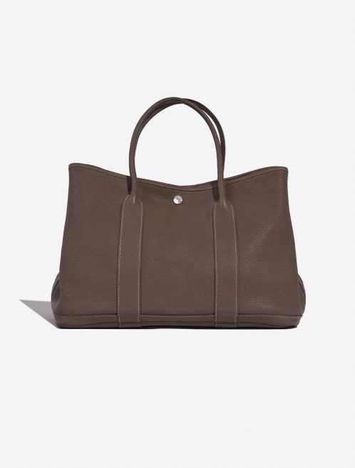 Pre-owned Hermès bag Garden Party 36 Negonda Etoupe Brown, Grey Front | Sell your designer bag on Saclab.com