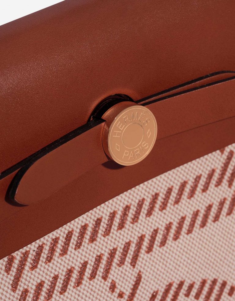 Hermès Herbag 31 Cuivre-Ecru-Beige Closing System  | Sell your designer bag on Saclab.com