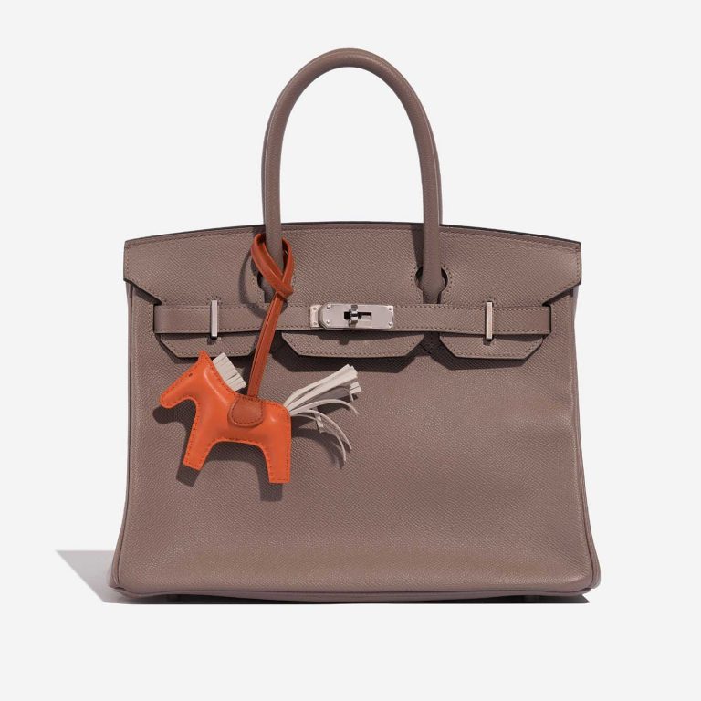 Hermès Rodeo PM OrangePoppy-Craie-Cornaline Closing System  | Sell your designer bag on Saclab.com