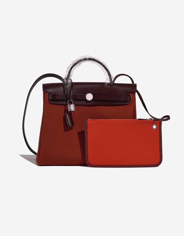 Hermès Herbag 31 Cuivre-OrangeMécano-RougeSellier Front  | Sell your designer bag on Saclab.com