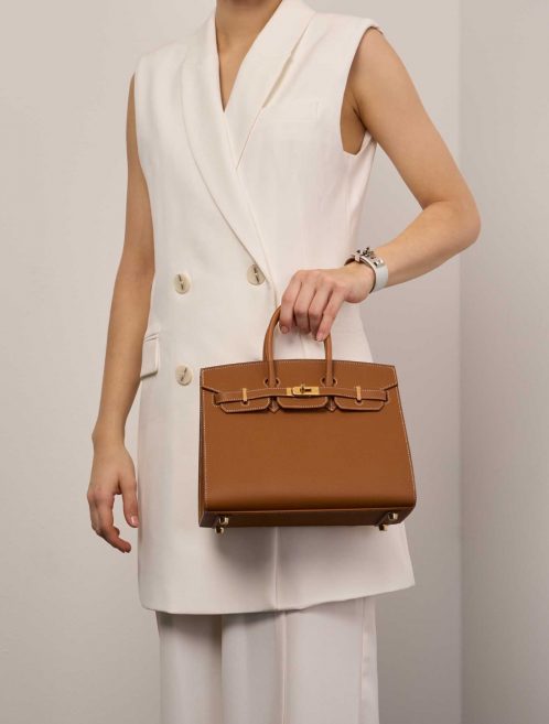 Hermès Birkin 25 Gold Sizes Worn | Sell your designer bag on Saclab.com