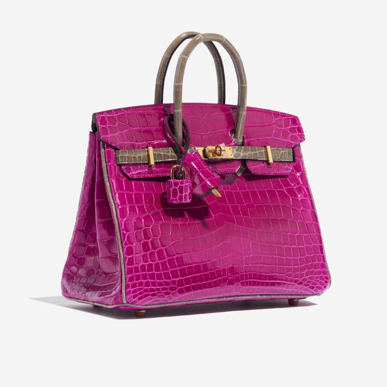 Hermès BirkinHSS 25 RoseSheherazdade-GrisTourterelle Side Front  | Sell your designer bag on Saclab.com