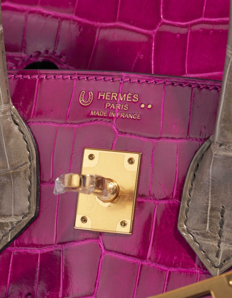 Hermès BirkinHSS 25 RoseSheherazdade-GrisTourterelle Logo  | Sell your designer bag on Saclab.com