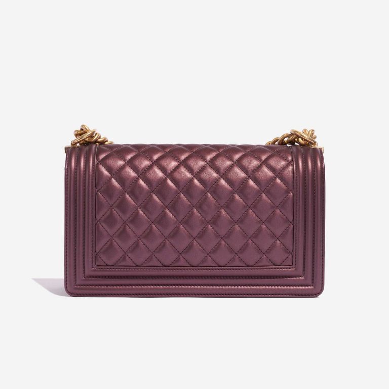 Chanel Boy NewMedium MetallicRoseGold Back  | Sell your designer bag on Saclab.com