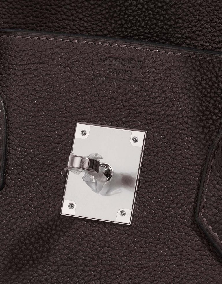 Hermès Birkin 35 Chocolate Logo  | Sell your designer bag on Saclab.com