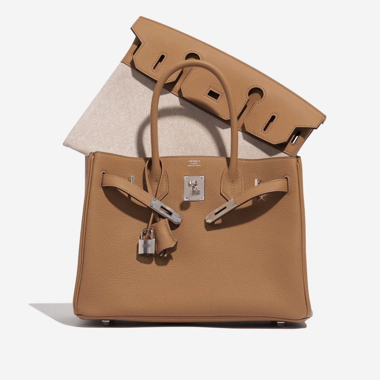 Hermès Birkin3in1 30 Bisquit-Ecru Front  | Sell your designer bag on Saclab.com