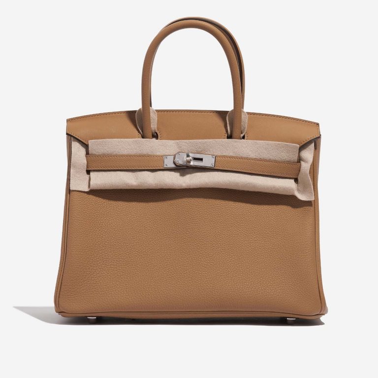 Hermès Birkin3in1 30 Bisquit-Ecru Front Velt | Sell your designer bag on Saclab.com