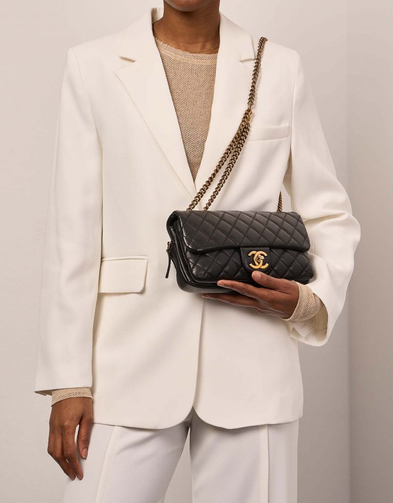 Chanel Timeless Medium Black Sizes Worn 1 | Sell your designer bag on Saclab.com