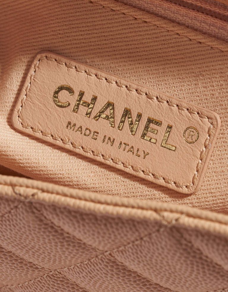 Chanel TimelessHandle Medium Beige Logo  | Sell your designer bag on Saclab.com