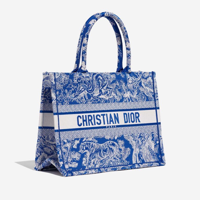 Dior BookTote Large Blue-White Side Front  | Sell your designer bag on Saclab.com