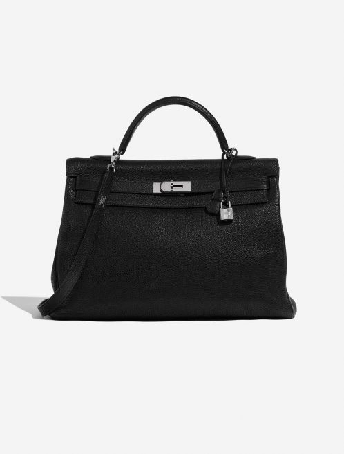 Hermès Kelly 40 Black Front  | Sell your designer bag on Saclab.com