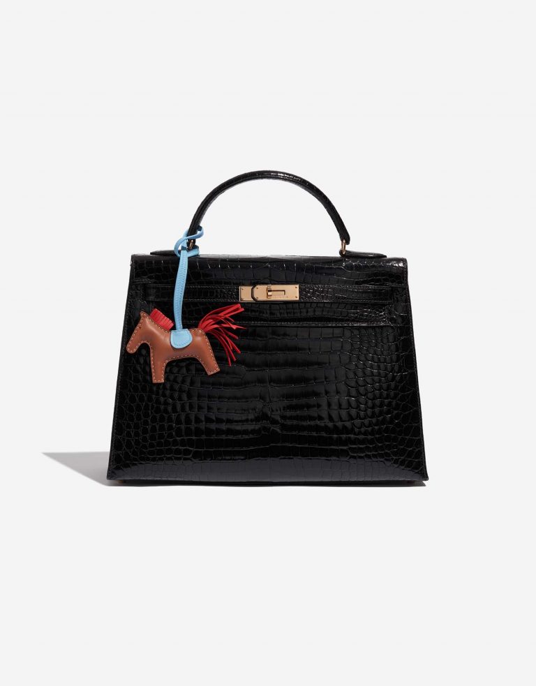 Hermès RodeoPM Gold-Celeste-RougePiment Closing System  | Sell your designer bag on Saclab.com
