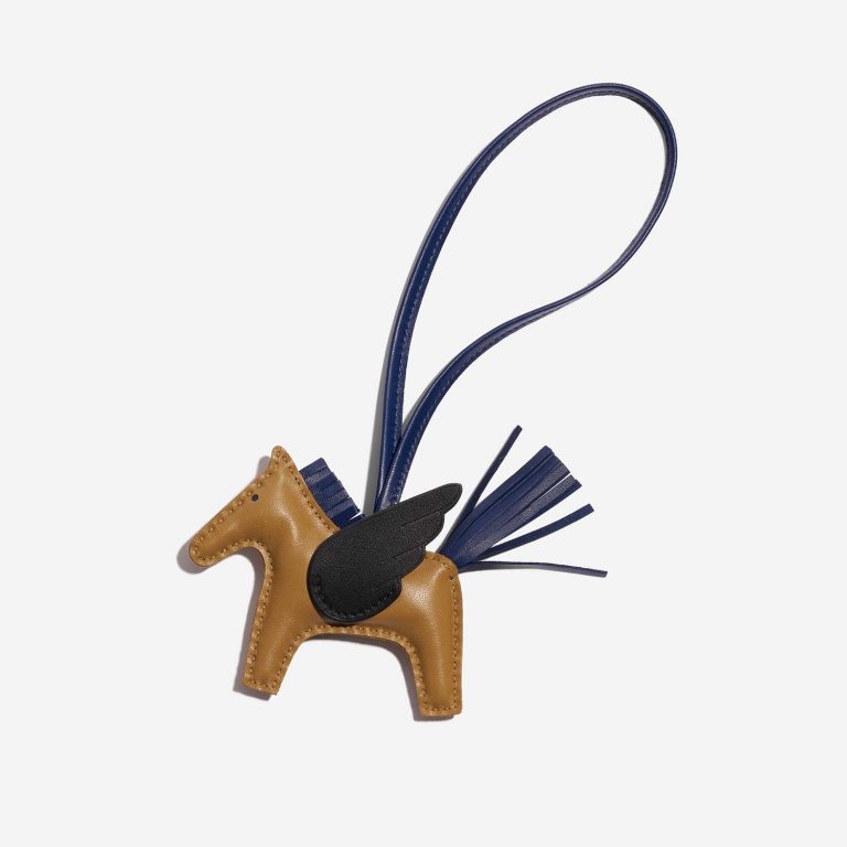Hermès RodeoPegasus PM Sesame-BlueSaphir Front  | Sell your designer bag on Saclab.com