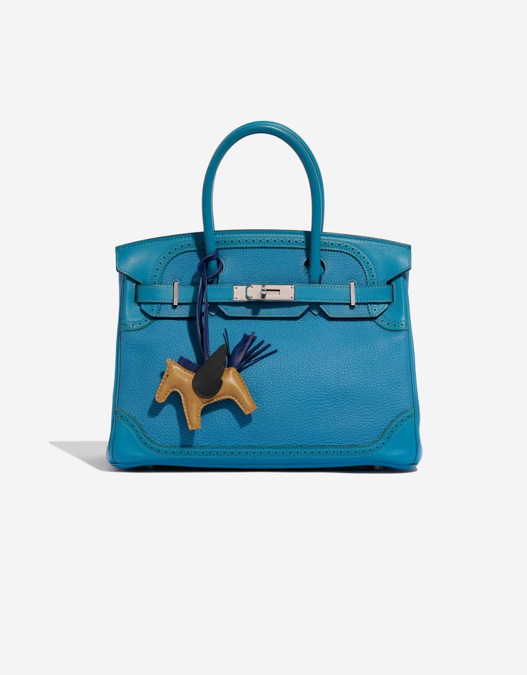 Hermès RodeoPegasus PM Sesame-BlueSaphir Closing System  | Sell your designer bag on Saclab.com
