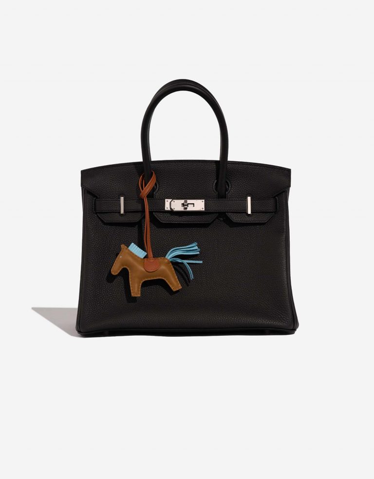 Hermès RodeoPM OneSize Kraft-Gold-Celeste Closing System  | Sell your designer bag on Saclab.com