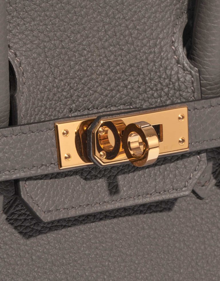Hermès Birkin 25 GrisEtain Closing System  | Sell your designer bag on Saclab.com