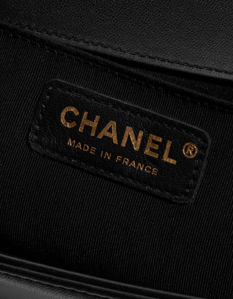 Chanel Boy OldMedium Black Logo  | Sell your designer bag on Saclab.com
