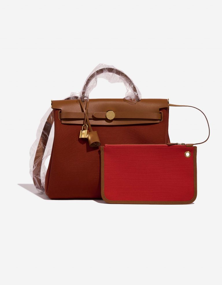 Hermès Herbag 31 Cuivre-Mecan-Fauve Front  | Sell your designer bag on Saclab.com