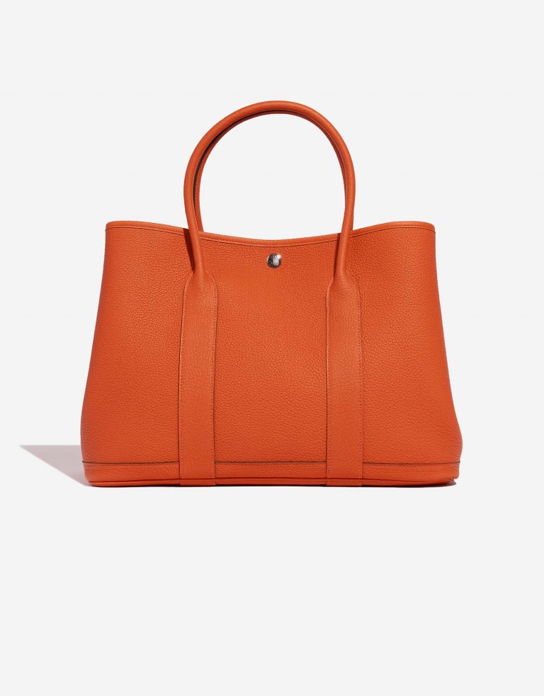 Hermès GardenParty 36 OrangeH Front  | Sell your designer bag on Saclab.com