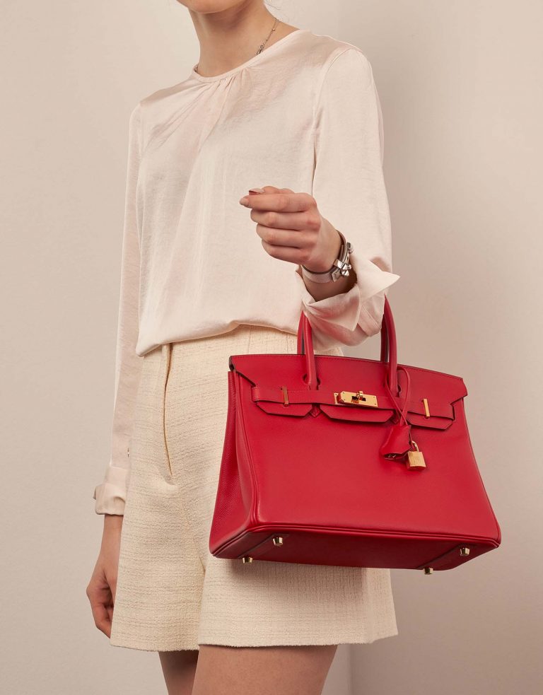 Hermès Birkin 30 RougedeCoeur Sizes Worn | Sell your designer bag on Saclab.com