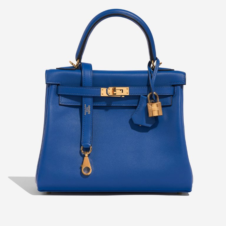 Hermès Kelly 25 BleuFrance Front  | Sell your designer bag on Saclab.com