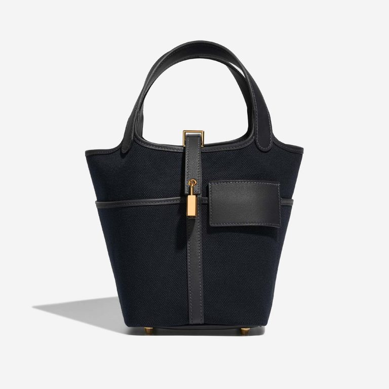 Hermès Picotin 18 Caban-BlueMarine Front  | Sell your designer bag on Saclab.com