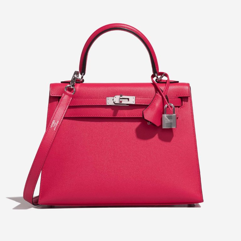 Hermès Kelly 25 RoseExtreme-RougePiment Front  | Sell your designer bag on Saclab.com