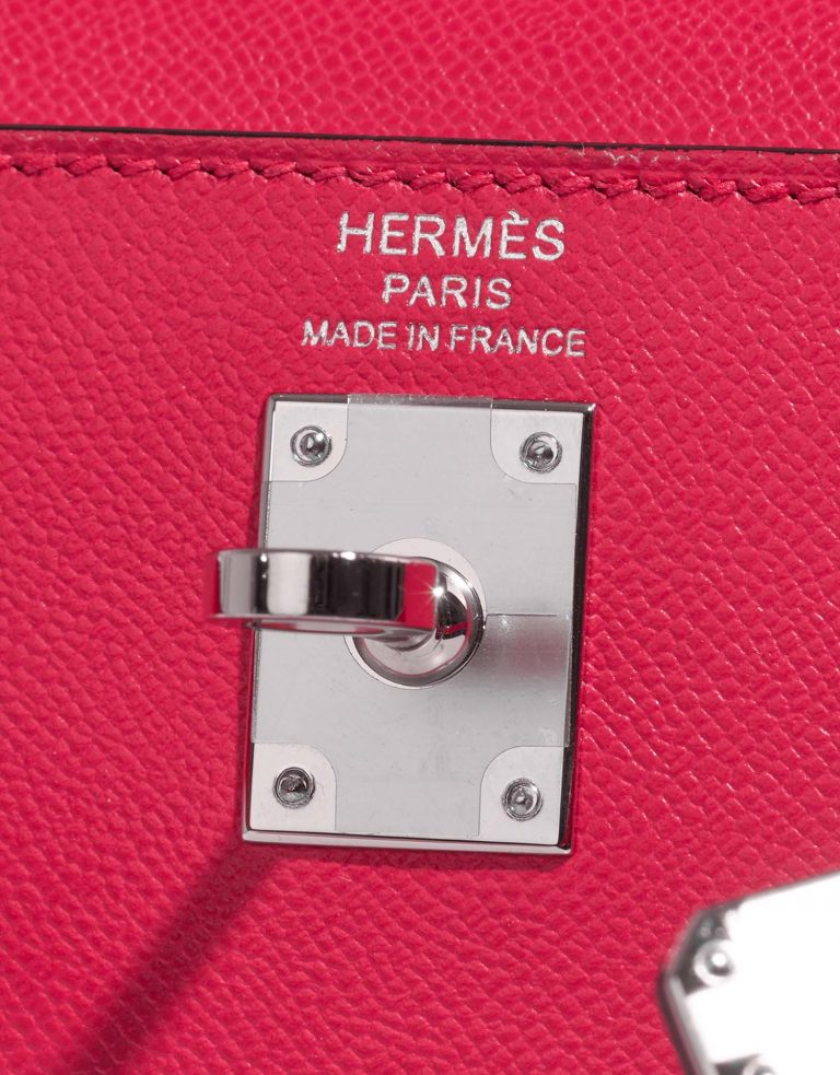 Hermès Kelly 25 RoseExtreme-RougePiment Logo  | Sell your designer bag on Saclab.com