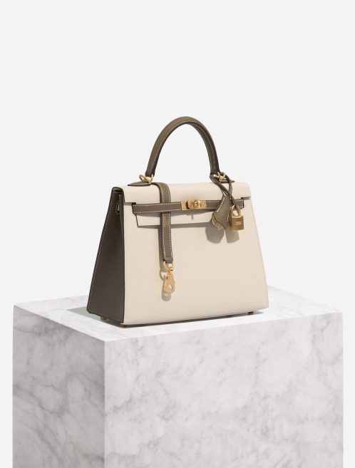 Pre-owned Hermès bag Kelly HSS 25 Epsom Craie / Etoupe Beige, Brown, Multicolour | Sell your designer bag on Saclab.com