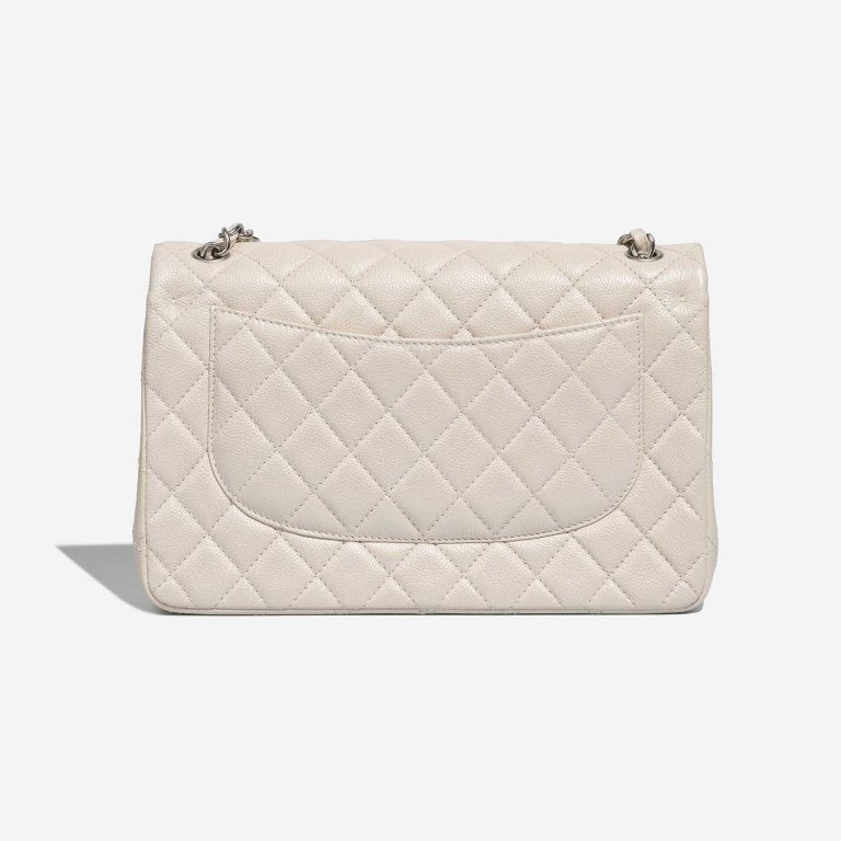 Pre-owned Chanel bag Timeless Jumbo Caviar Pearl White White | Sell your designer bag on Saclab.com