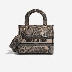 Dior Lady Medium Beige-Black Front  | Sell your designer bag on Saclab.com